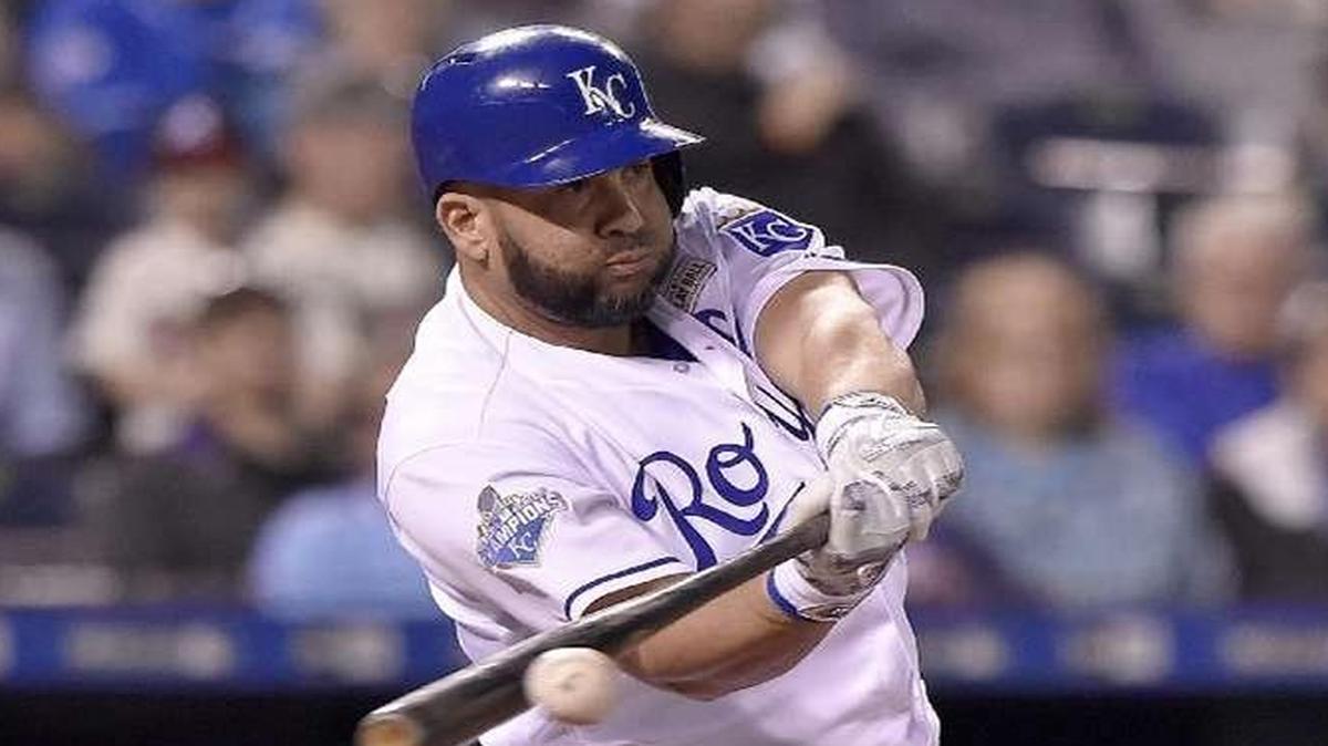 Royals designated hitter Kendrys Morales could miss three to four days because of a sprained right middle finger.