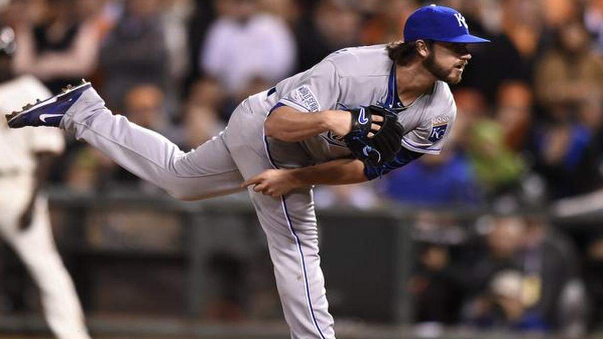 
Kansas City Royals pitcher Brandon Finnegan got out of a jam in the sixth inning.
