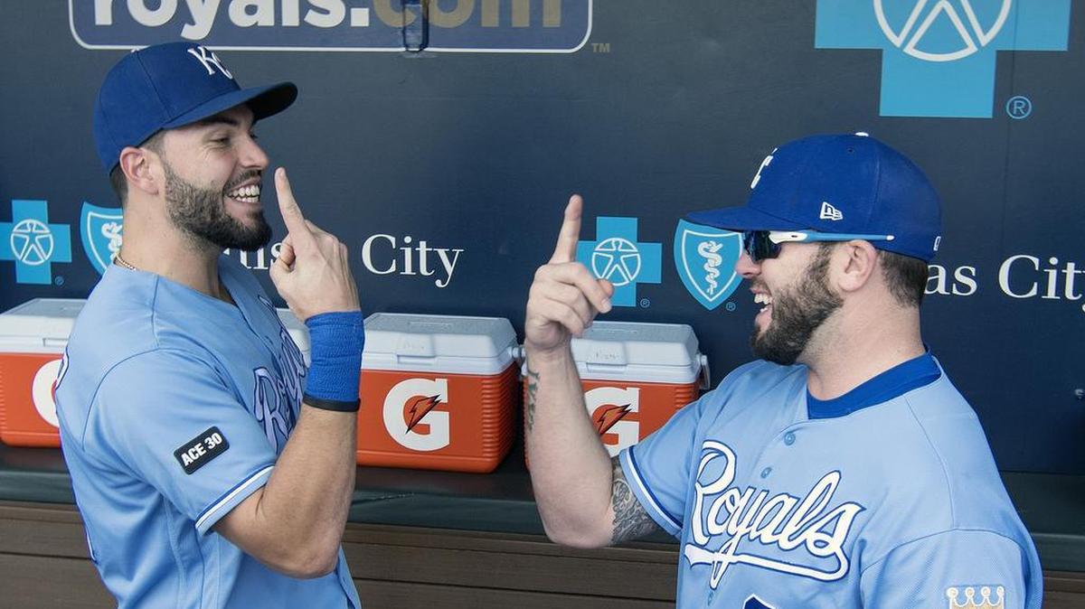 Eric Hosmer (left) and Mike Moustakas were both drafted near the top of the first round by the Royals, which helped the team become a contender.