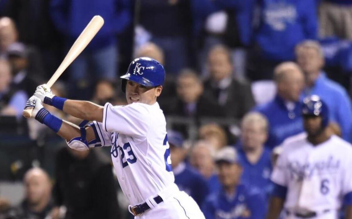 Outfielder Norichika Aoki, who is in town with the Houston Astros, played for the Royals in the 2014 World Series.