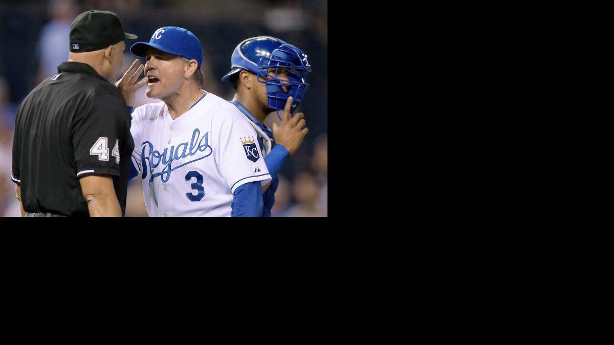
Royals manager Ned Yost didn’t care for home-plate umpire Kerwin Danley‘s strike zone in the sixth inning of Tuesday’s game, and Yost ended up being ejected.


 
