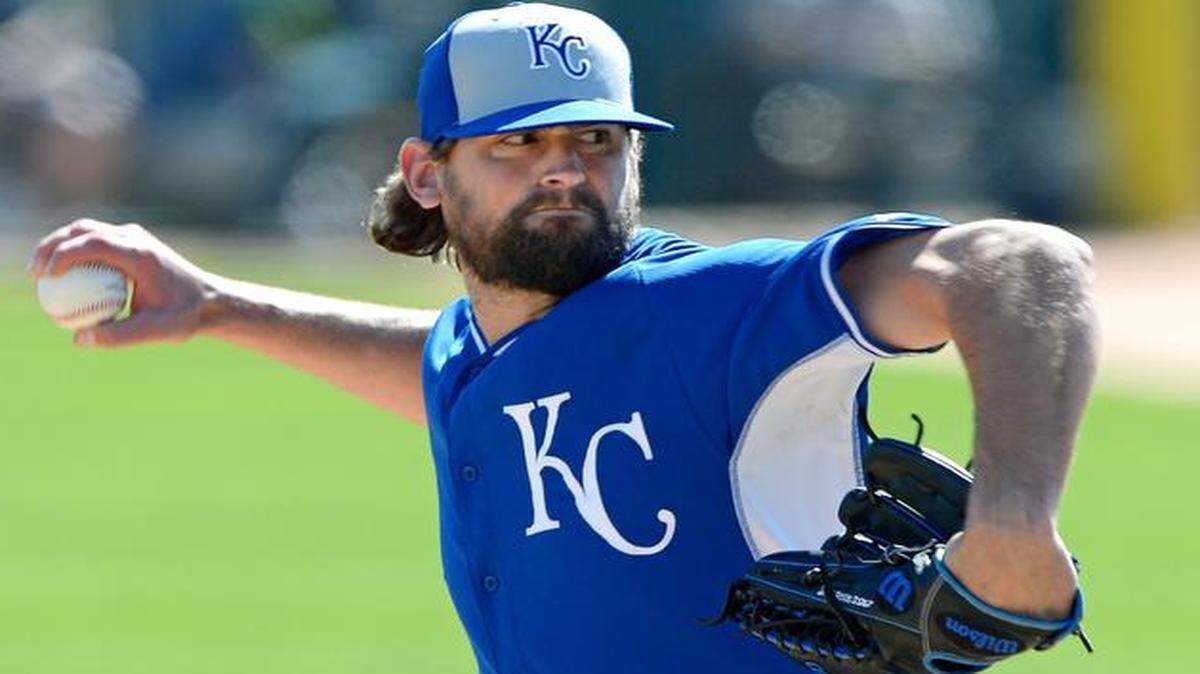 
Royals pitcher Luke Hochevar threw during spring training in March.
