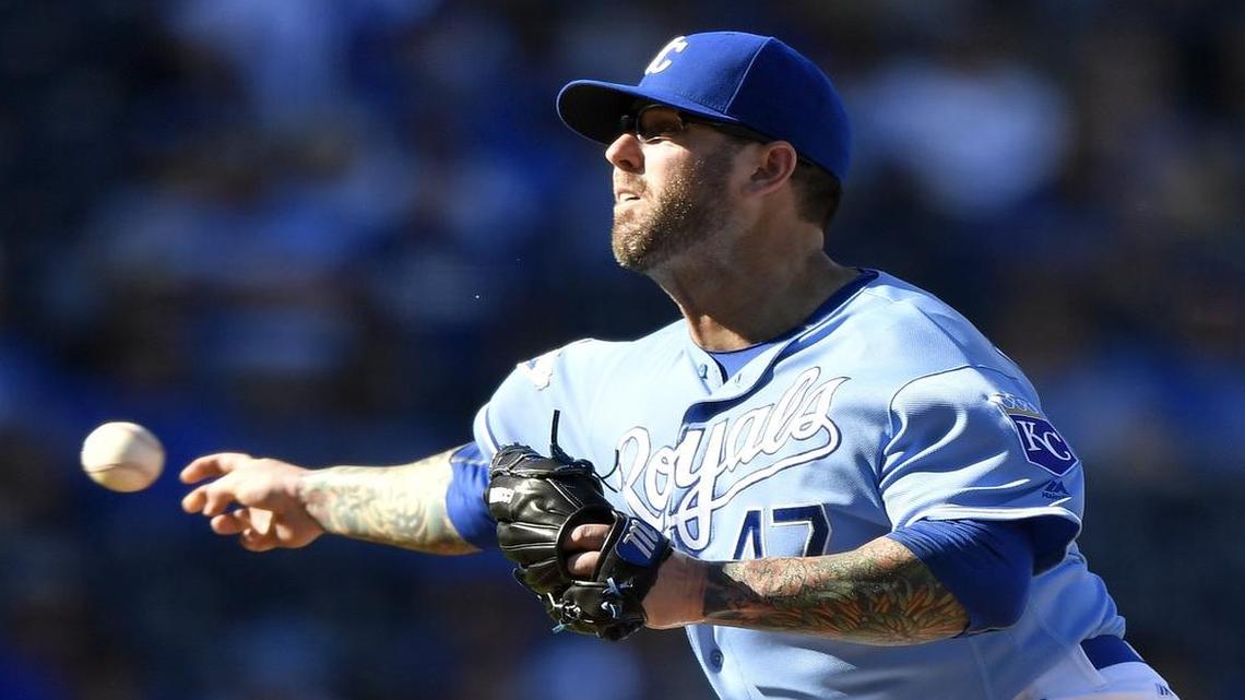 Royals reliever Peter Moylan pitched the ninth inning of a 10-3 win over the Chicago White Sox on September 18, 2016 at Kauffman Stadium in Kansas City, Mo.