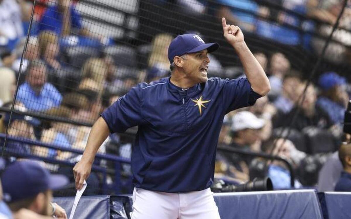 Rays manager Kevin Cash was ejected for arguing a balk call in the third inning of Tuesday’s game against the Royals at Tropicana Field in St. Petersburg, Fla.