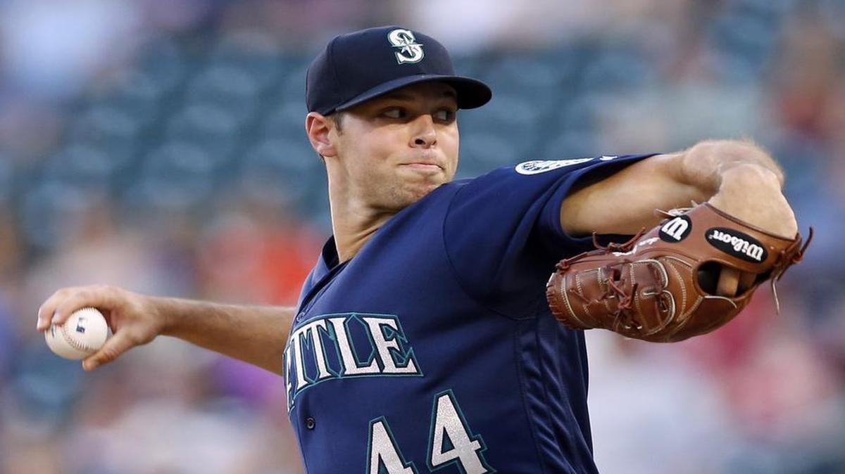Right-hander Sam Gaviglio, who will start for the Royals on Thursday against the Twins, pitched for the Mariners earlier this season.