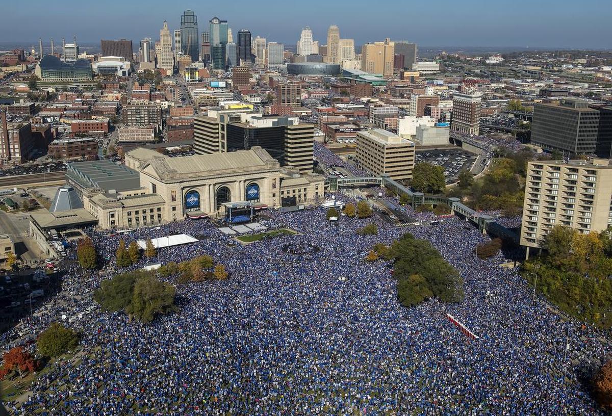 Kansas City Royals fans came out in record numbers to celebrate the team’s 2015 World Series win. A sea of blue-clad fans packed the area near Union Station to watch players take the stage.