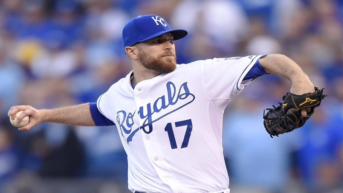 
Royals closer Wade Davis threw in the ninth inning during Friday's ALDS baseball game at Kauffman Stadium.
