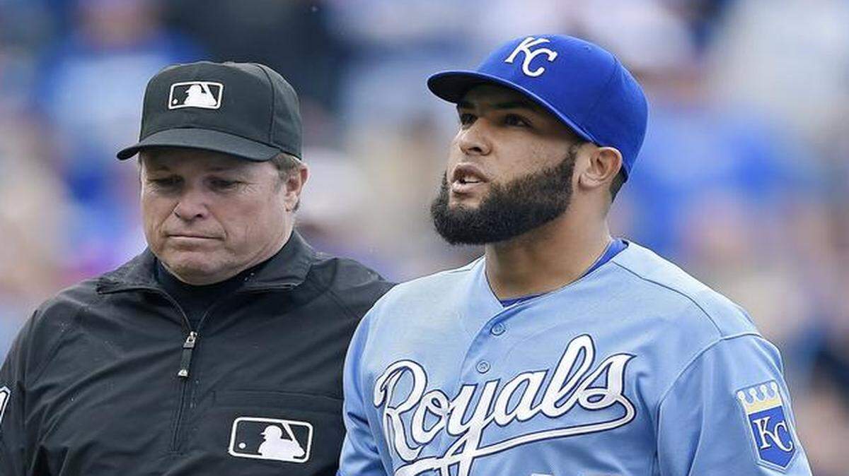 
Royals reliever Kelvin Herrera was ejected Sunday for throwing behind Oakland’s Brett Lawrie.
