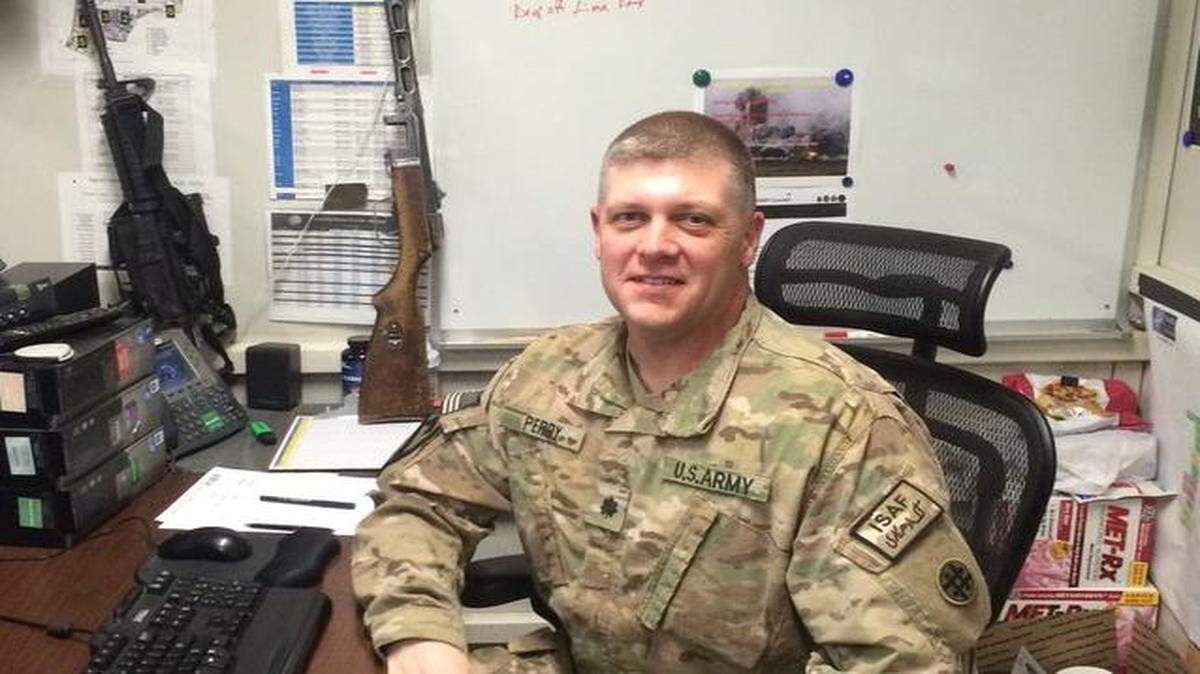 
Myles Perry, an assistant Platte County prosecutor, has been watching the Royals from his post as a U.S. Army reservist in southern Afghanistan.

