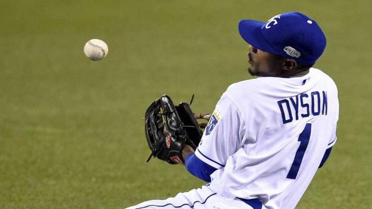 
Jarrod Dyson may get a chance to start in center field for the Royals in game three of the World Series on Friday in San Francisco.


