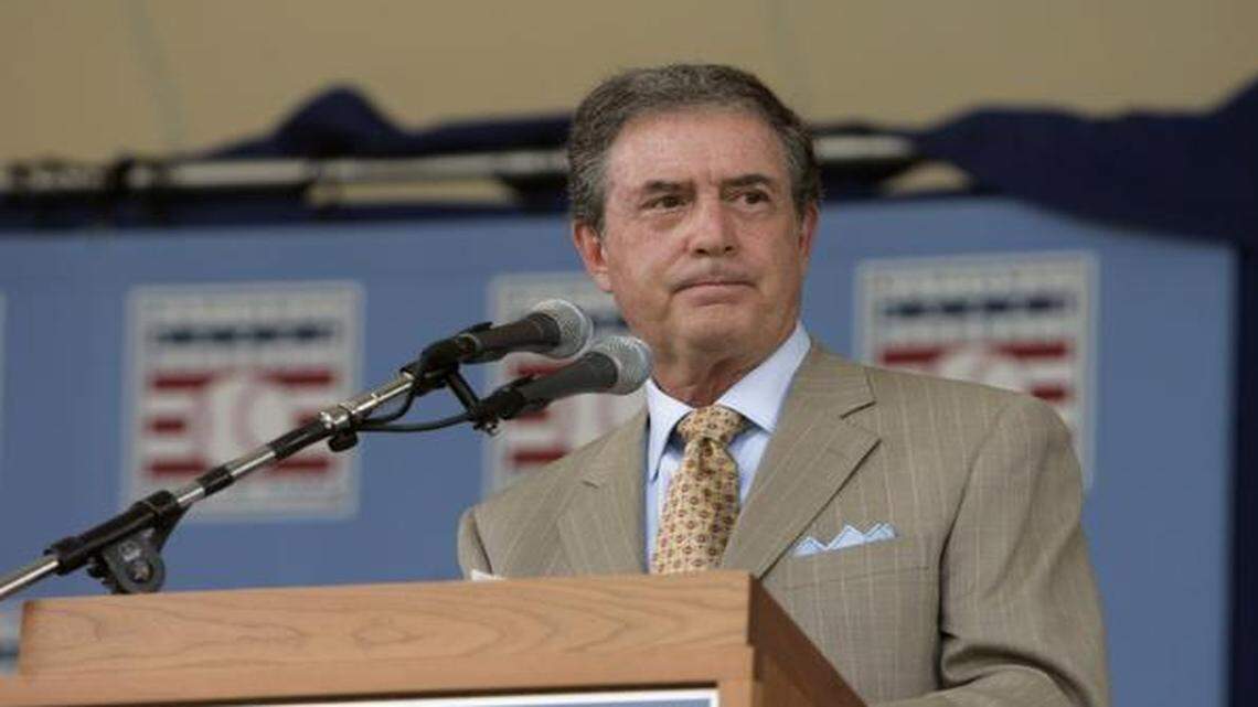 
Royals broadcaster Denny Matthews received the Ford C. Frick Award for broadcasting excellence during the 2007 National Baseball Hall of Fame induction ceremony in Cooperstown, N.Y.
