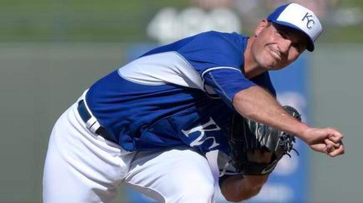 
Kansas City Royals starting pitcher Chris Young pitched against the Cleveland Indians on Monday at Surprise Stadium in Surprise, Ariz.

