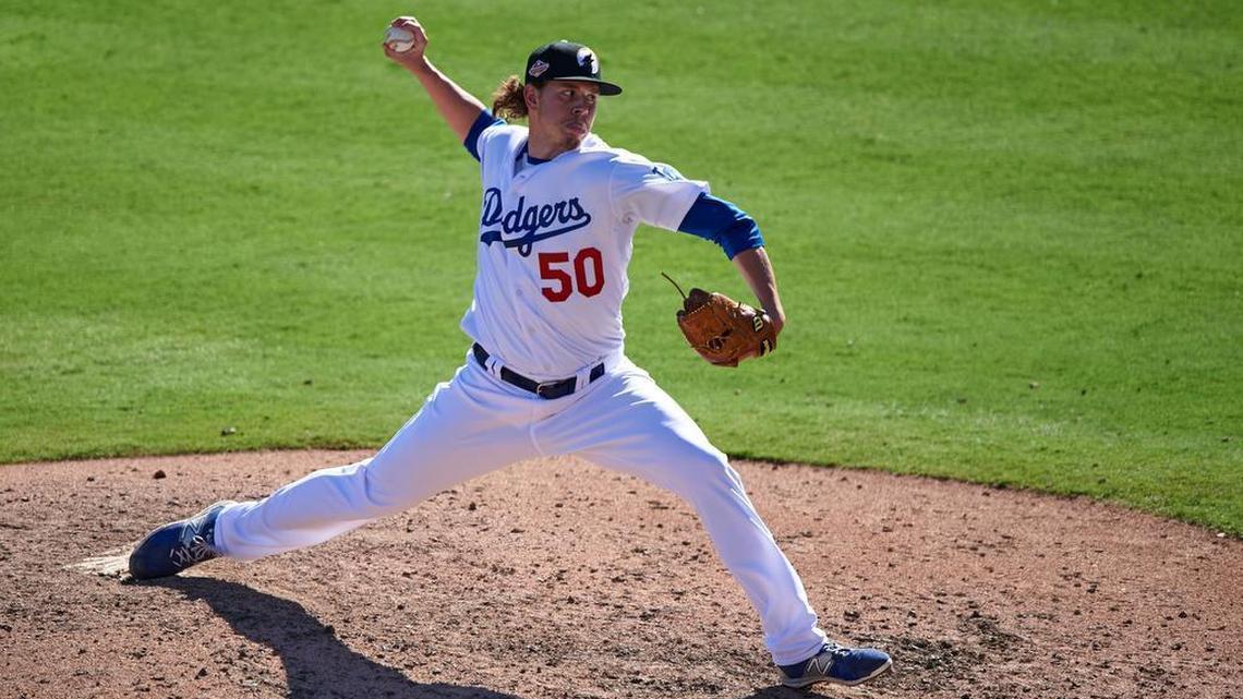 Scott Barlow delivered a pitch during an Arizona Fall League game against the Surprise Saguaros on October 24, 2015 at Camelback Ranch in Glendale.