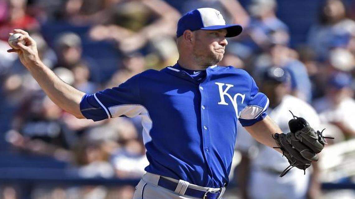 
Kansas City Royals relief pitcher Ryan Madson made his Cactus League debut Monday, his first organized action since a Class A game for the Angels in 2013.
