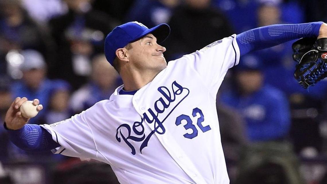 On a night defined by chaos and raw emotion, Royals pitcher Chris Young — the scheduled Game 4 starter who was drafted into a relief role as Game 1 of the World Series stretched into extra innings — was the personification of calm, an unmoved figure working through the teeth of the New York Mets’ lineup.