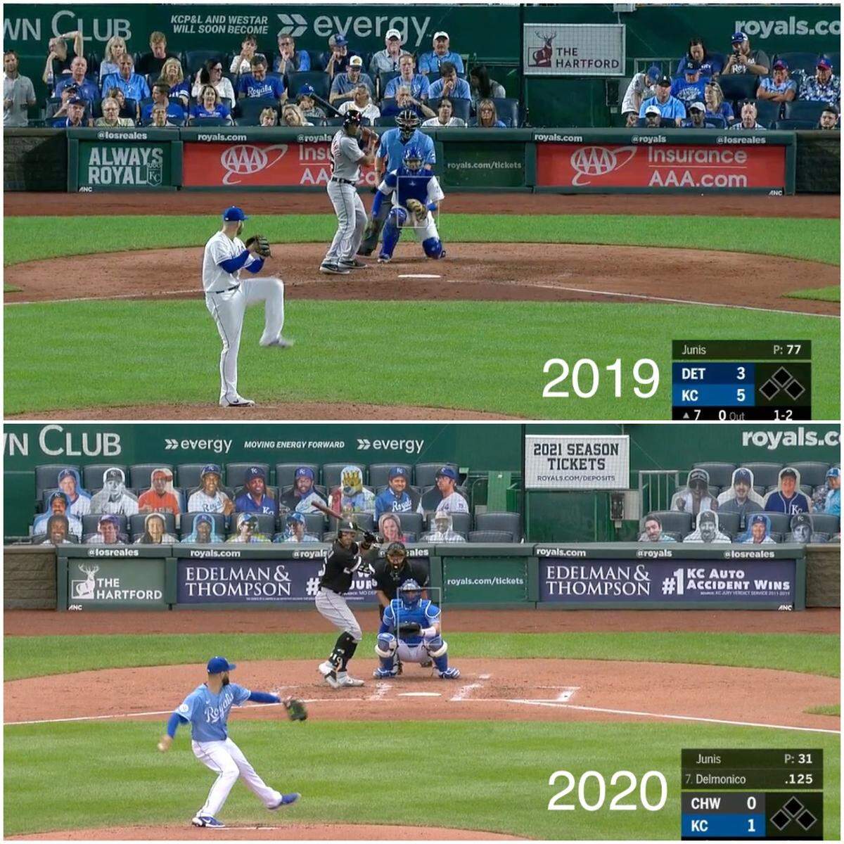 Royals pitcher Jakob Junis’ change on the rubber.