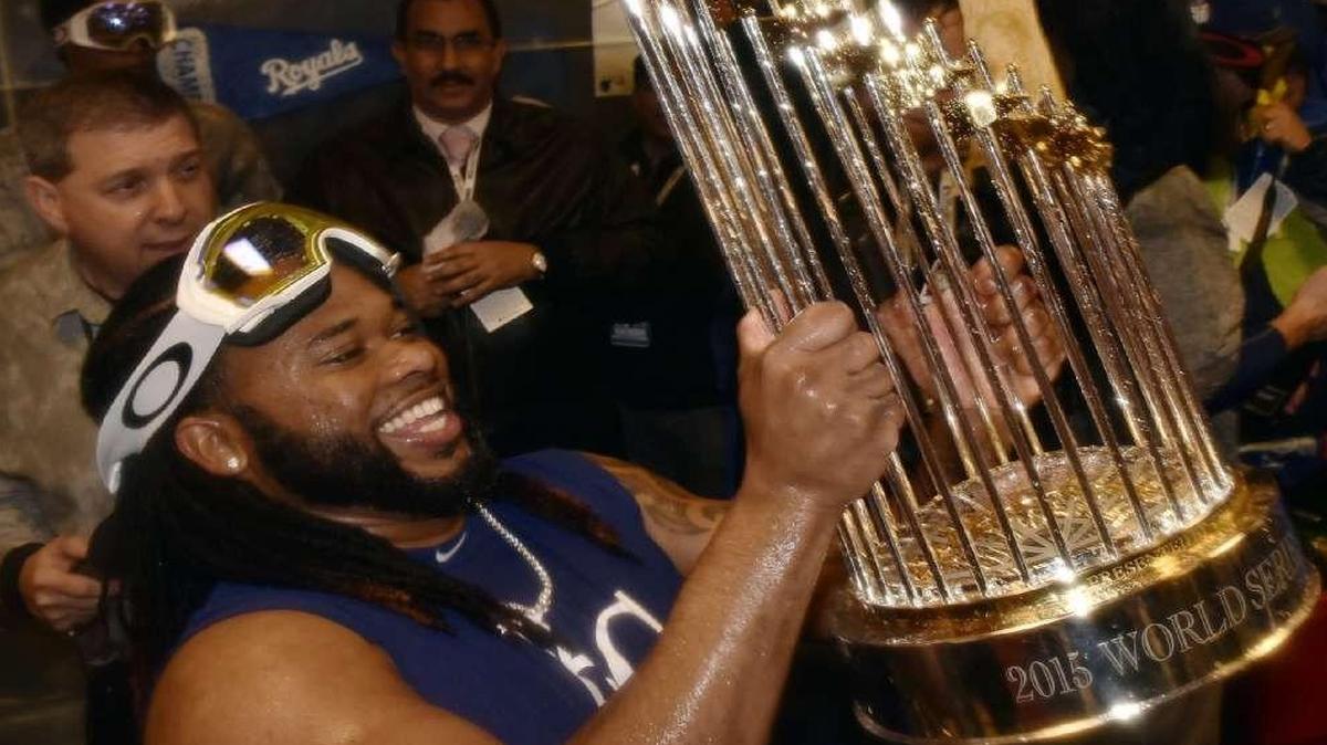 Johnny Cueto got to lift the World Series trophy last year with the Royals, but he didn’t get to go to the White House with them Thursday.