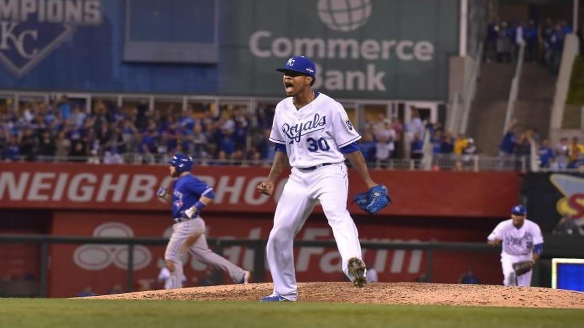 Royals starting pitcher Yordano Ventura was fired up as he walked off the mound after pitching the top of the fourth inning during Game 6 of the ALCS on Friday.