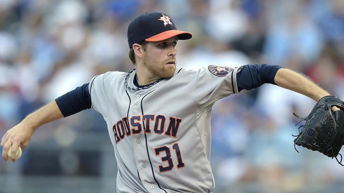 
Astros starting pitcher Collin McHugh has faced the Royals just once in his career — this 3-0 Houston win at Kauffman Stadium on May 27, 2014. As the Astros’ winning pitcher that day, he struck out nine in seven innings and walked none.



