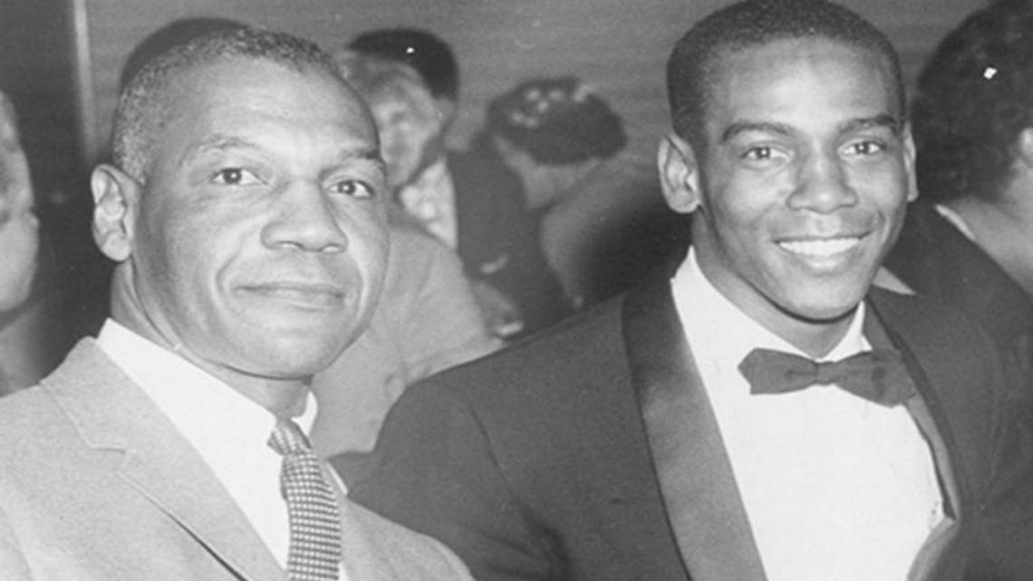 Buck O’Neil (left) had a tremendous influence on Cubs’ Hall of Famer Ernie Banks (right). “He saw something in me that I didn’t know I had,” Banks said in an interview with The Kansas City Star in 2006. “And he nurtured me all the way to the Hall of Fame.”