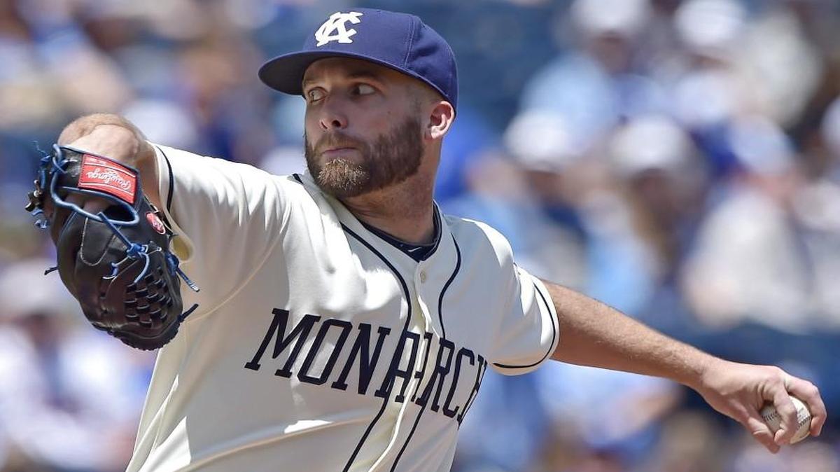 The Royals’ Danny Duffy threw three scoreless innings Sunday against Atlanta in his first start of the season.