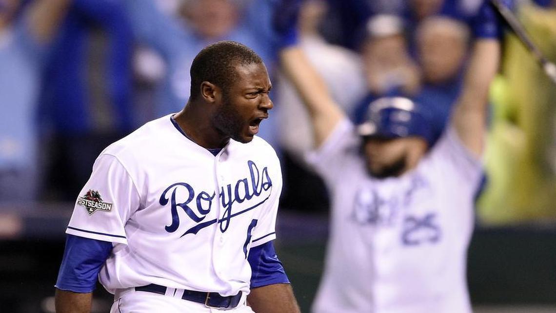 Lorenzo Cain scored from first base on an RBI single in the eighth inning by Eric Hosmer, the go-ahead run in the Royals’ AL pennant-clinching victory on Friday against Toronto in Game 6 of the ALCS.