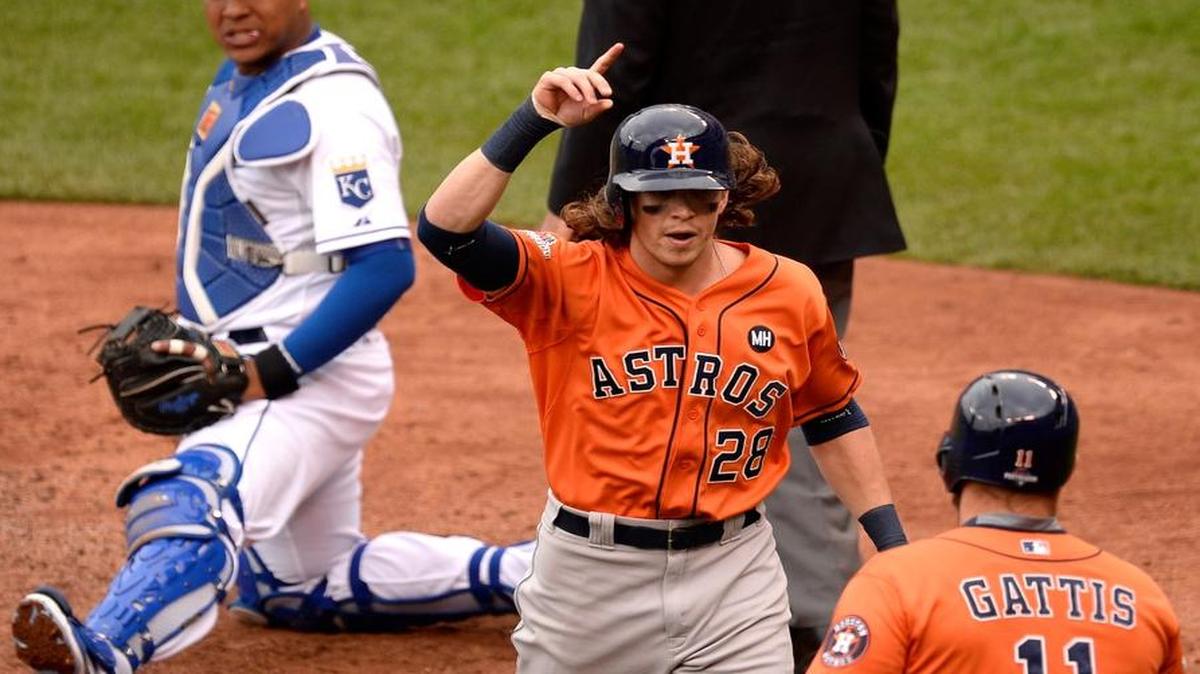 
Astros outfielder Colby Rasmus hit a homer against the Royals in the third inning Friday.
