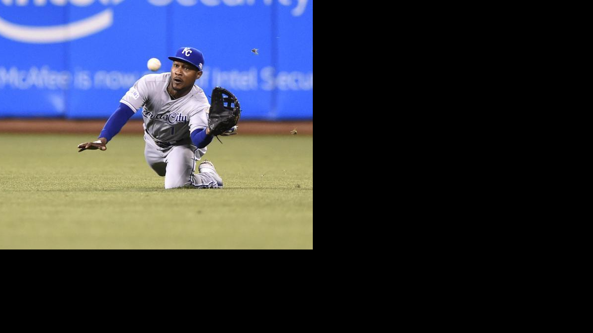 
Royals center fielder Jarrod Dyson made a diving catch during game four of the World Series on Oct. 25, 2014 at AT&T Park in San Francisco, Calif. He will make $1.225 million next season after agreeing to a settlement with the team to avoid arbitration.
