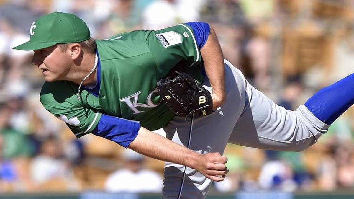 Right-hander Andrew Edwards was one of four players added to the Royals’ 40-man roster Friday.