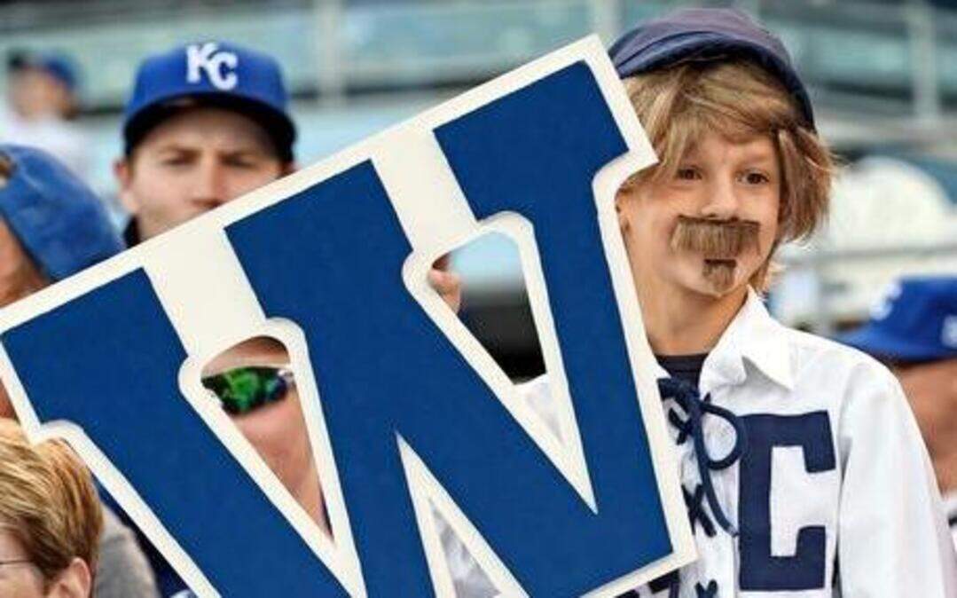 
Brayden Walker, 7, came to the ballpark dressed as K.C. and ready for a Royals “W” in game six of the World Series on Tuesday at Kauffman Stadium.
