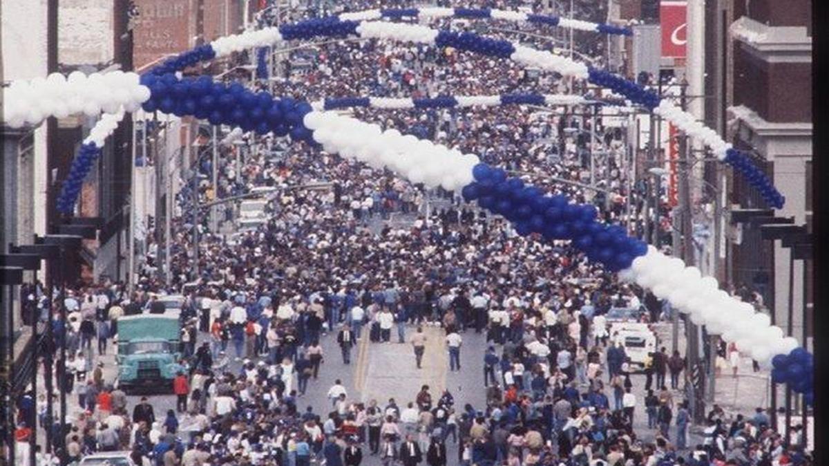 Kansas City’s last World Series parade in 1985.
