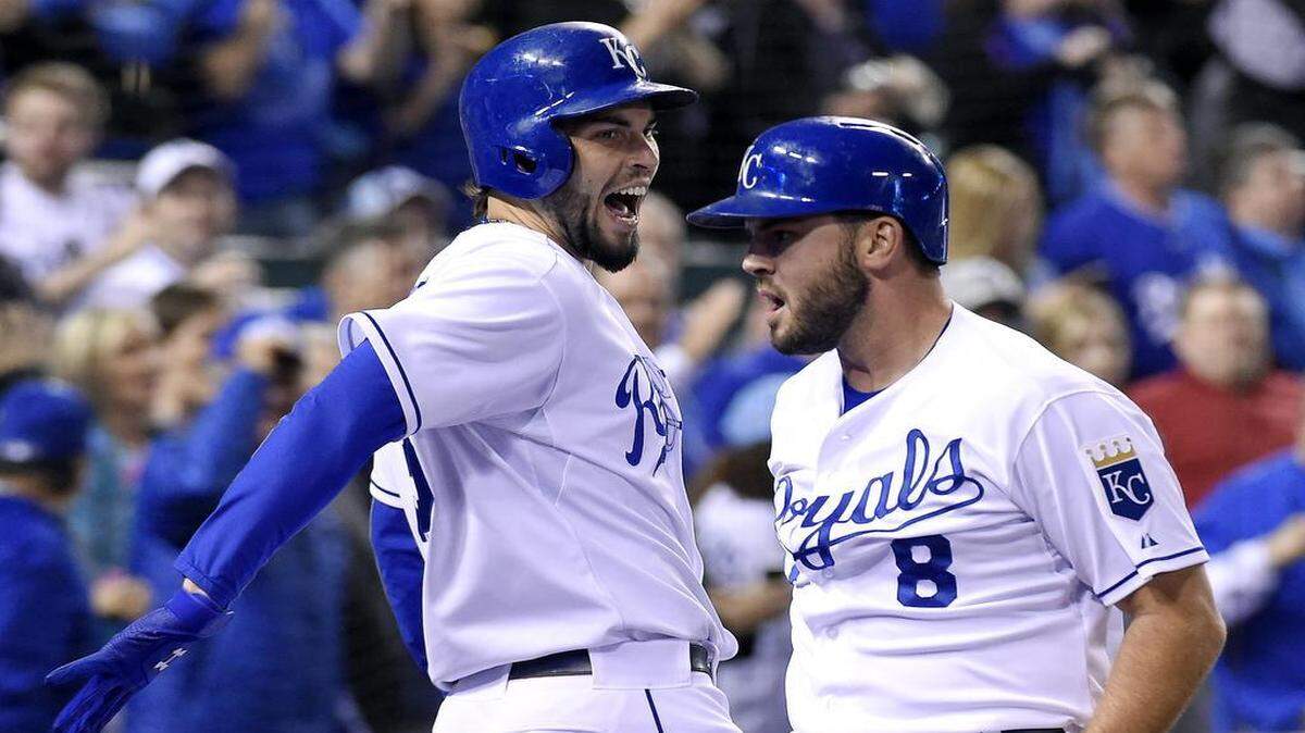 The Royals continue to lead the American League in hitting at .296, a figure bolstered by the seasons of Mike Moustakas (.324) and Eric Hosmer (.313), two of five regulars hitting above .300 as the Royals begin a three-game home series with the Indians on Tuesday.