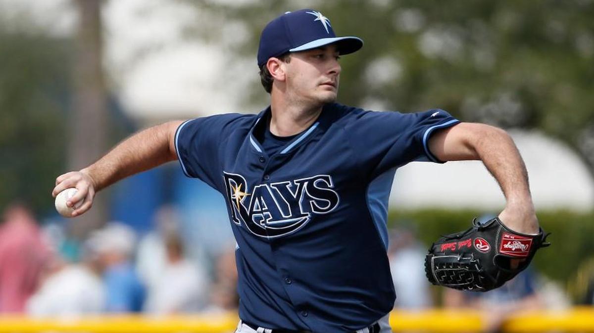 Pitcher Burch Smith at Rays’ spring training in 2015.