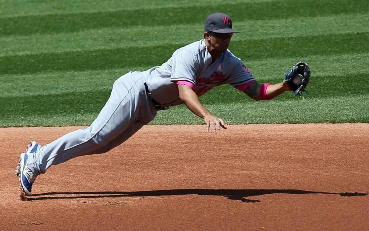 With Mike Moustakas on the disabled list with a left thumb fracture, Cheslor Cuthbert probably will occupy the Royals’ starting third-base position for the next two to three weeks. On Sunday in Cleveland, he put on a defensive show, making two terrific diving stops in a 5-4 loss to the Indians.