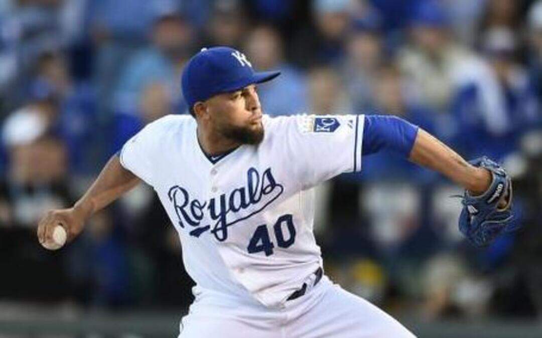 
Key reliever Kelvin Herrera is one-third of the Royals’ revered HDH Bullpen: Herrera, Wade Davis and closer Greg Holland.
