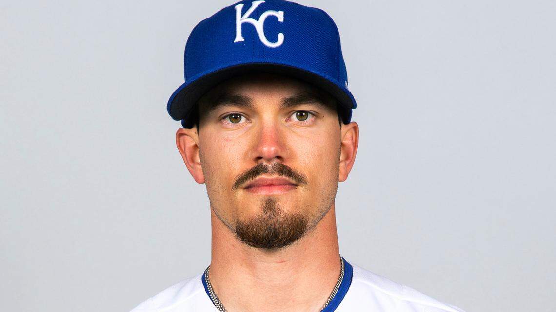 This is a 2021 photo of Nick Loftin of the Kansas City Royals baseball team. This image reflects the Kansas City Royals active roster as of Wednesday, Feb. 24, 2021 when this image was taken. (Rob Tringali/MLB Photos via AP)