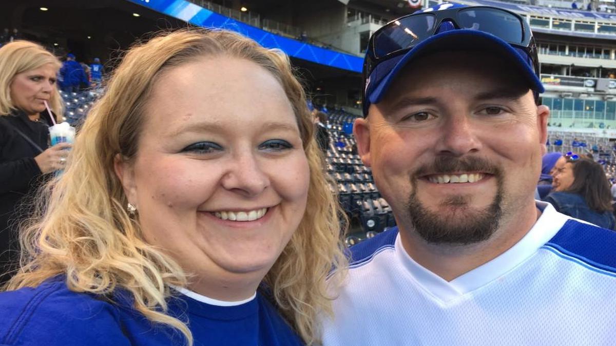 
Dana and Mark Harris of Topeka. He knows baseball, she knows the Royals.
