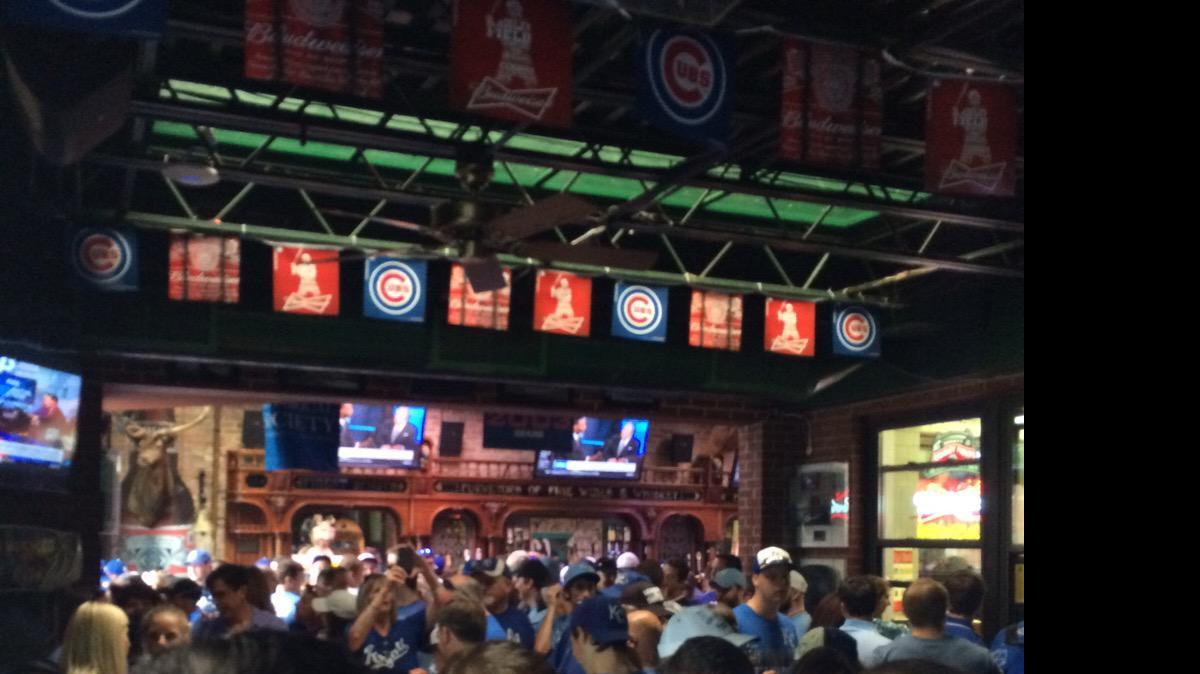 
Royals fans took over Murphy’s Bleachers in Chicago before Friday’s afternoon game against the Cubs. 
