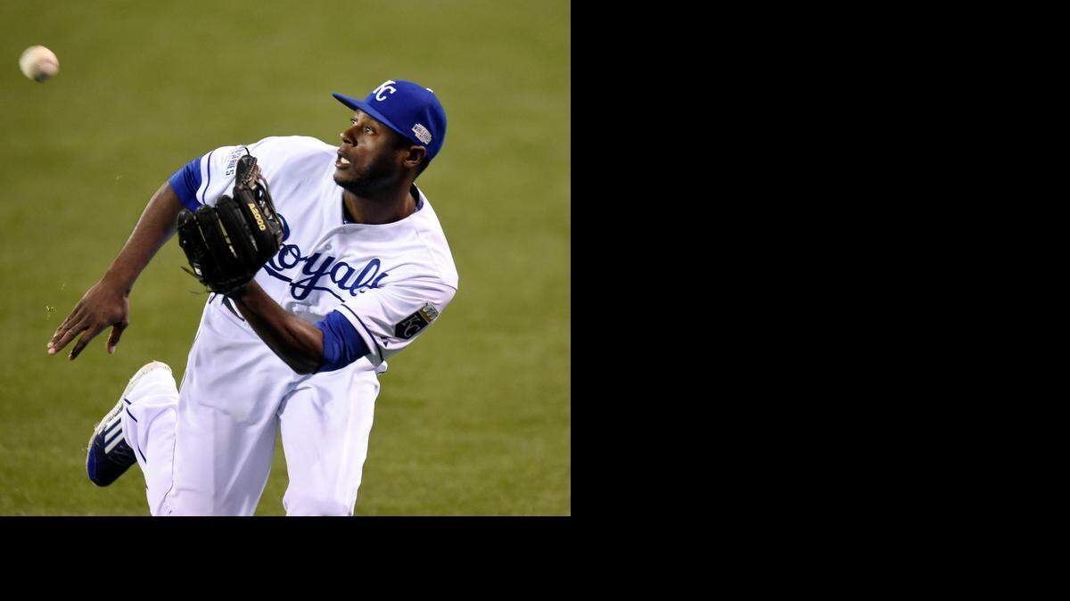 
Royals center fielder Lorenzo Cain made yet another spectacular catch in the first inning Tuesday.
