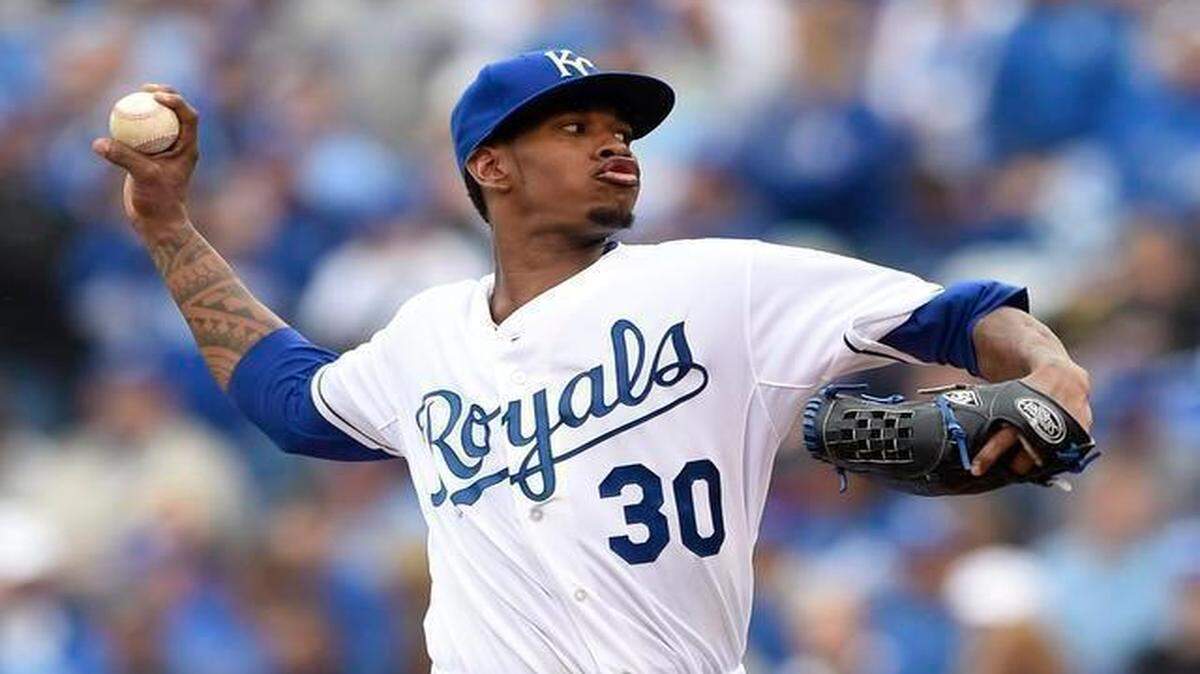 
Royals pitcher Yordano Ventura started Saturday's game against the A's at Kauffman Stadium.
