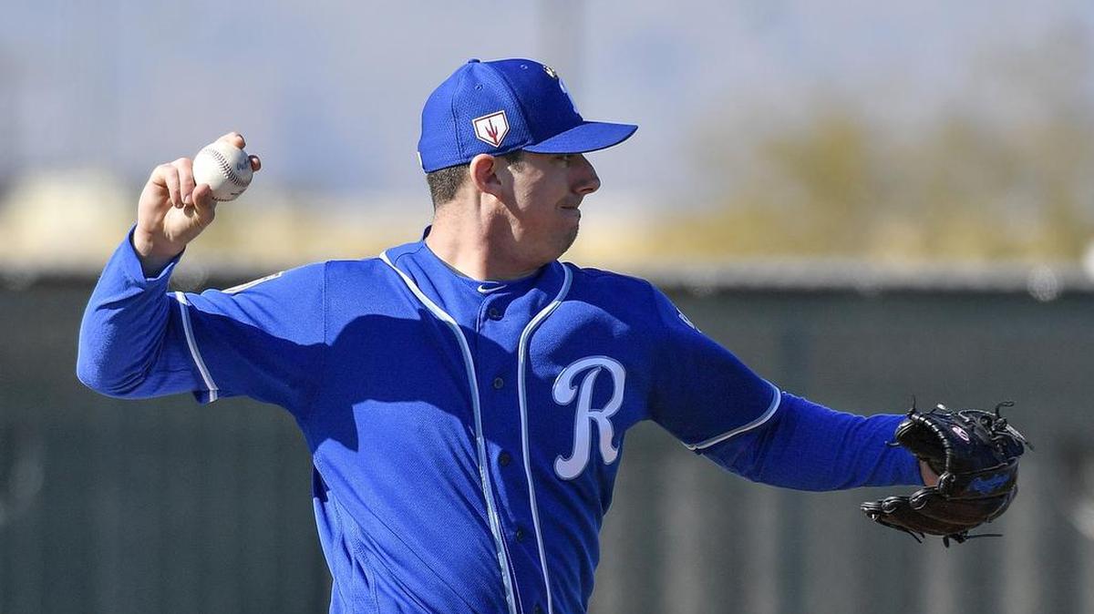 Kansas City Royals pitcher Heath Fillmyer on Wednesday, February 20, 2019 in Surprise, AZ.