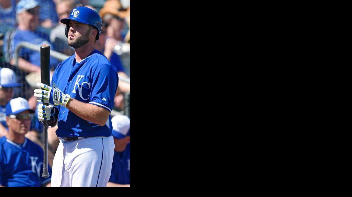 
Kansas City Royals Mike Moustakas during Saturday's spring training game against the Cincinnati Reds on March 7, 2015 in Surprise, Ariz.
