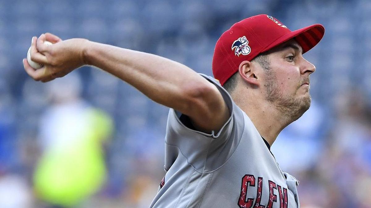 Cleveland Indians starting pitcher Trevor Bauer throws during Wednesday's baseball game against the Kansas City Royals on July 4, 2018, at Kauffman Stadium in Kansas City, Mo.