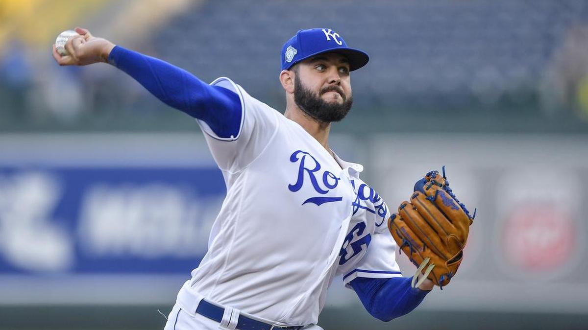 Royals pitcher Jakob Junis leads the KC staff in innings pitched this season.
