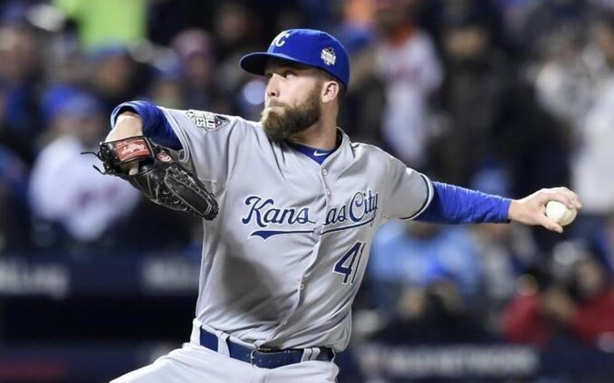 Kansas City Royals pitcher Danny Duffy worked out of the bullpen in the World Series against the Mets.