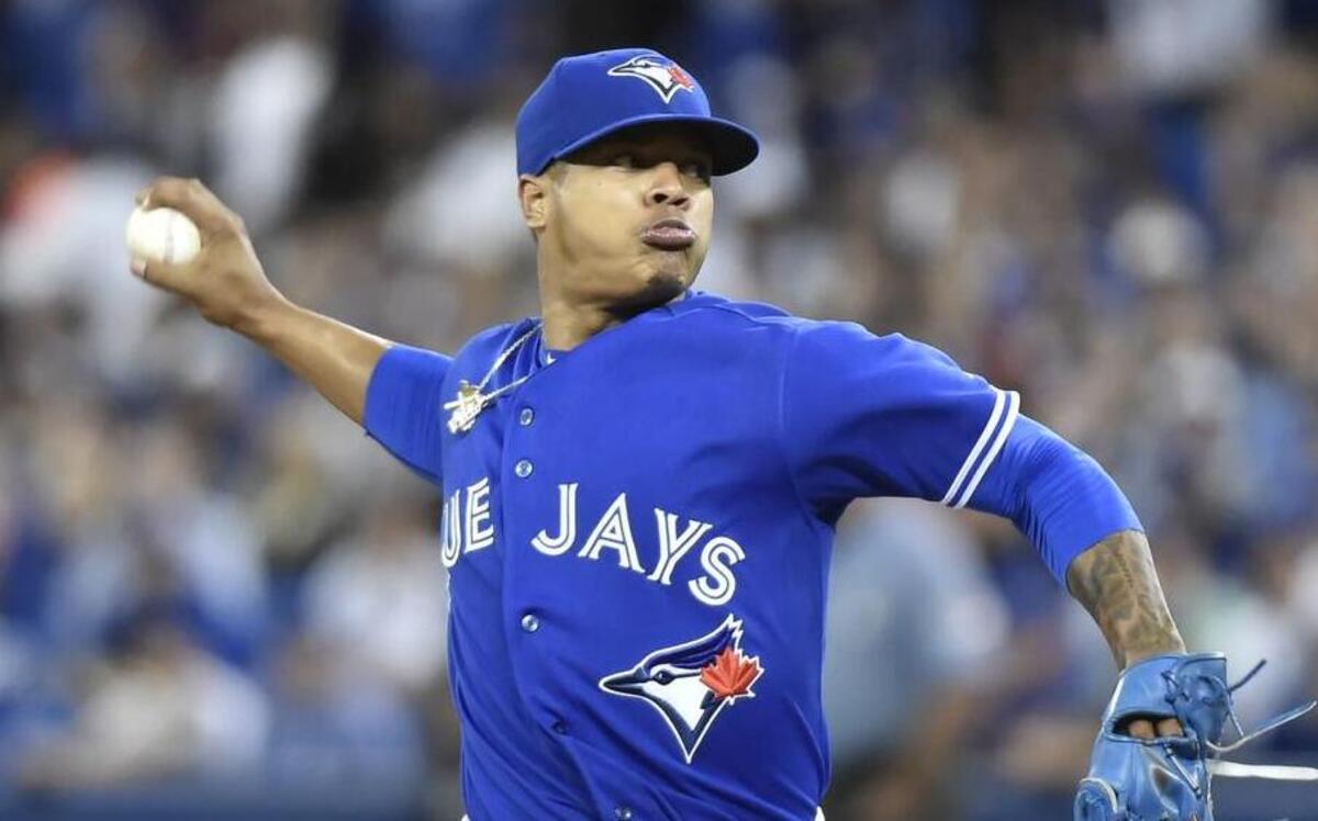
Marcus Stroman pitched for the Toronto Blue Jays on Wednesday against the Texas Rangers in Game 5 of the American League Division Series. The Blue Jays won the game, allowing them to advance to the AL Championship Series and face the Royals. 
