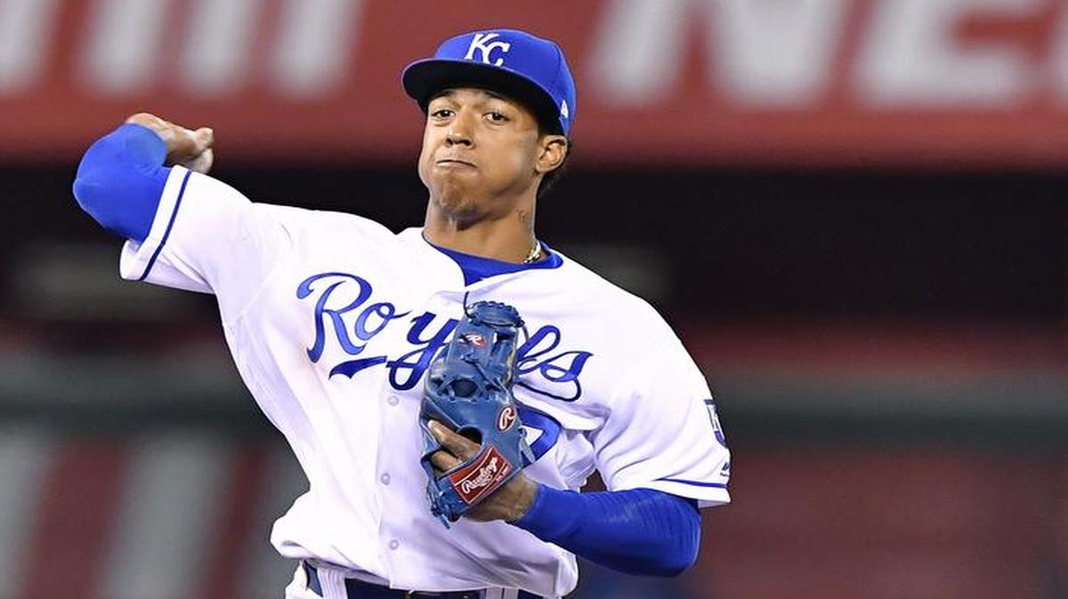 Kansas City Royals second baseman Raul Mondesi forced out Oakland Athletics' Jed Lowrie at second and completes the double play on Khris Davis during a game earlier this season at Kauffman Stadium in Kansas City, Mo.