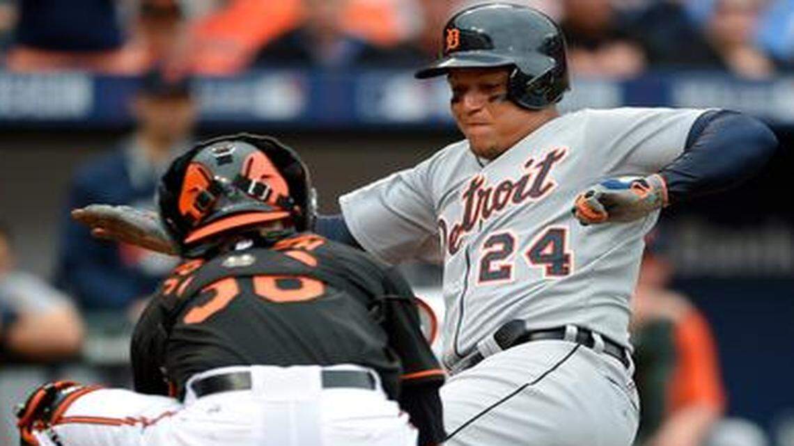 
The Baltimore Orioles have been without starting catcher Matt Wieters for most of the year, but Wieters’ replacements, especially rookie Caleb Joseph, have excelled at stopping opponents’ running games. Joseph tagged out Miguel Cabrera of the Detroit Tigers at home plate in Game 2 of their American League Division Series on Friday in Baltimore.
