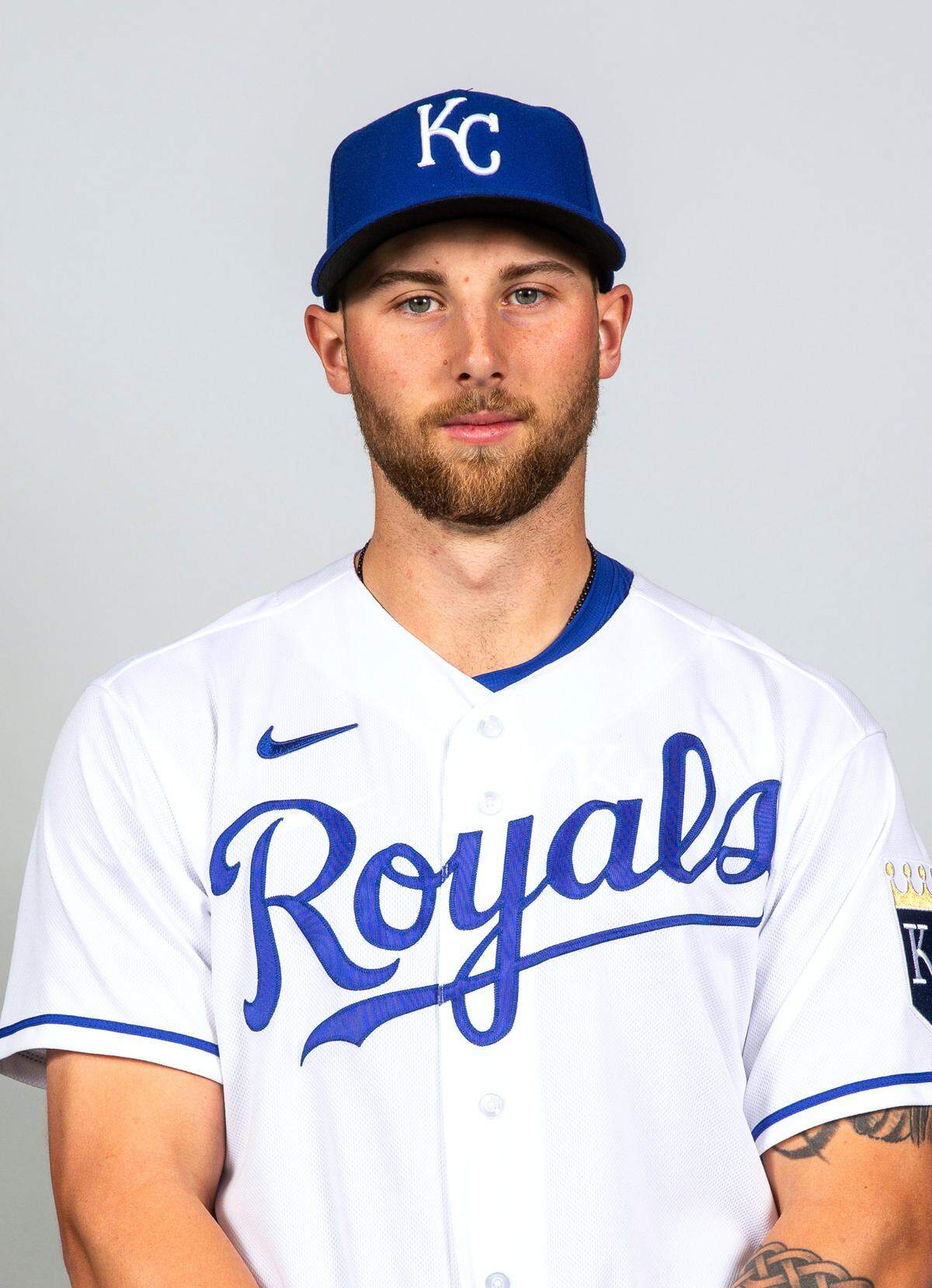 This is a 2021 photo of Alec Marsh of the Kansas City Royals baseball team. This image reflects the Kansas City Royals active roster as of Wednesday, Feb. 24, 2021 when this image was taken. (Rob Tringali/MLB Photos via AP)