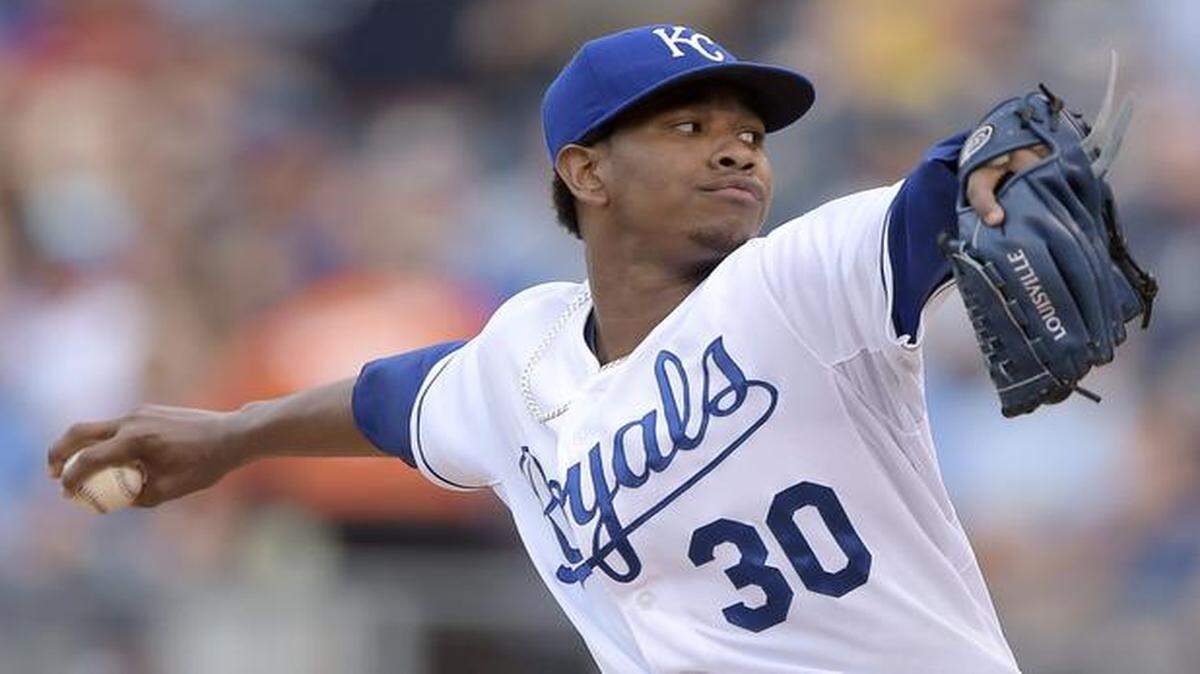 
Royals pitcher Yordano Ventura started against the Rangers on Monday at Kauffman Stadium.
